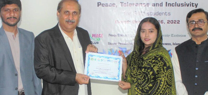 Dr. Aijaz Ali Khooharo, Dean Faculty of Agricultural Social Sciences has said that the nations of developed countries have adopted civilization and tolerance for their development, the result of intolerance is nothing but destruction, from homes to the High powers, intolerance has increased to a dangerous extent in our society.