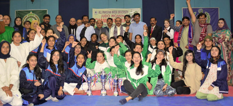 The winner of the All Pakistan Intervarsity Girls Judo Championship 2023