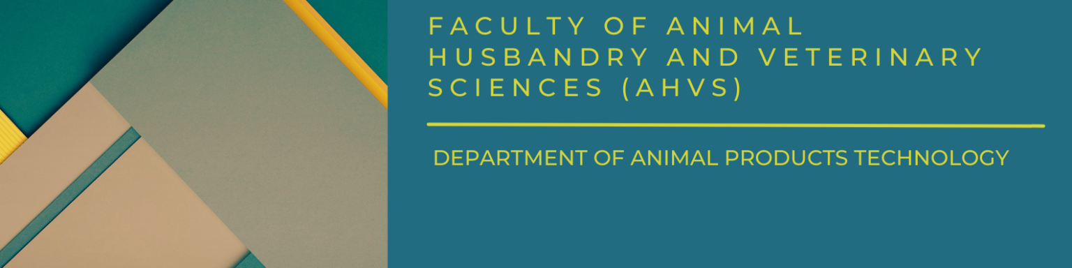 Department of Animal Products Technology | Sindh Agriculture University,  Tandojam