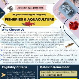 BS Fisheries & Aquaculture 4- Year Degree Program